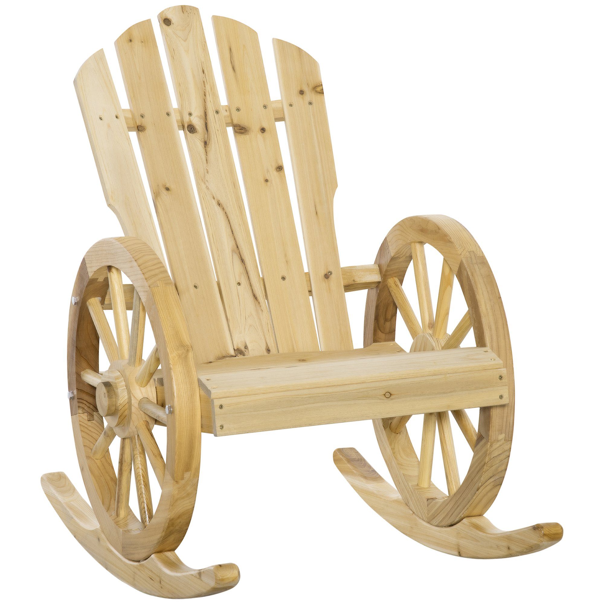 Outsunny Schaukelstuhl Rustikaler Relaxstuhl, Gartenstuhl mit günstig online kaufen