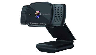 Conceptronic »AMDIS 2K-Super-HD-Autofokus-Webcam mit Mikrofon« Full HD-Webcam (2K-Super-HD-Autofokus-Webcam, Integriertes Mikrofon mit Rauschreduzierung, Privatsphäreabdeckung inklusive, USB 2.0. Einfache Plug-and-Play-Installation)