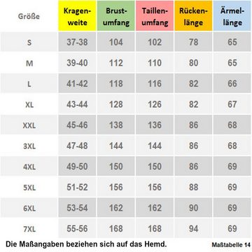 Huber Hemden Langarmhemd HU-0028 Stehkragen, Streifendesign, Regular Fit-gerader Schnitt, Made in EU