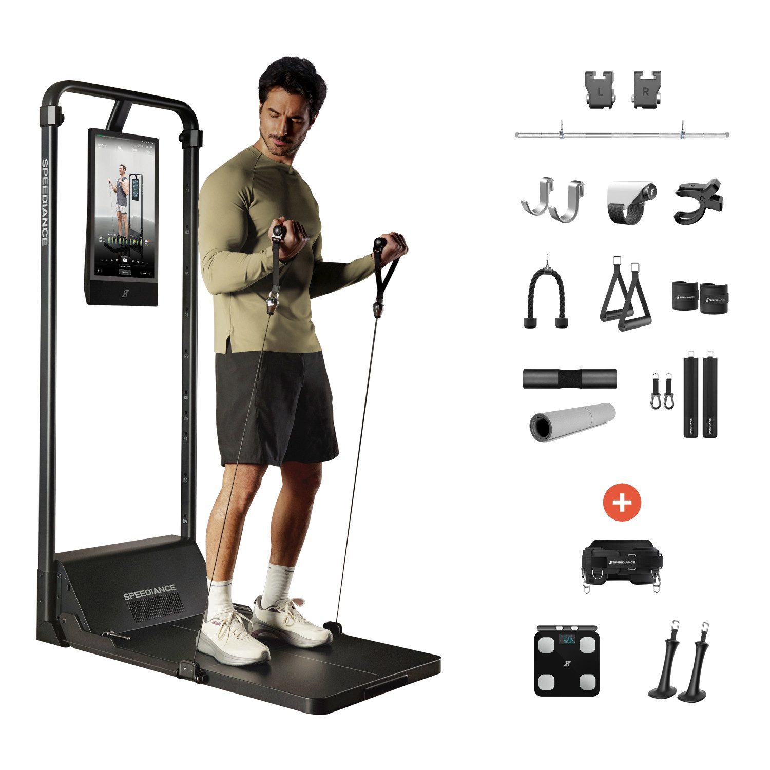 SPEEDIANCE Kraftstation Gym Monster 2, verbessertes KI-gesteuertes All-in-One Home Gym, Multifunktionale Smith-Maschine, Ganzkörper-Krafttrainingsgerät