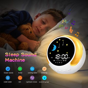 Jioson Kinderwecker Kinderwecker, dimmbarer Wecker mit Touch-Nachtlicht 12 Lichtfarben können nach Belieben umgeschaltet werden