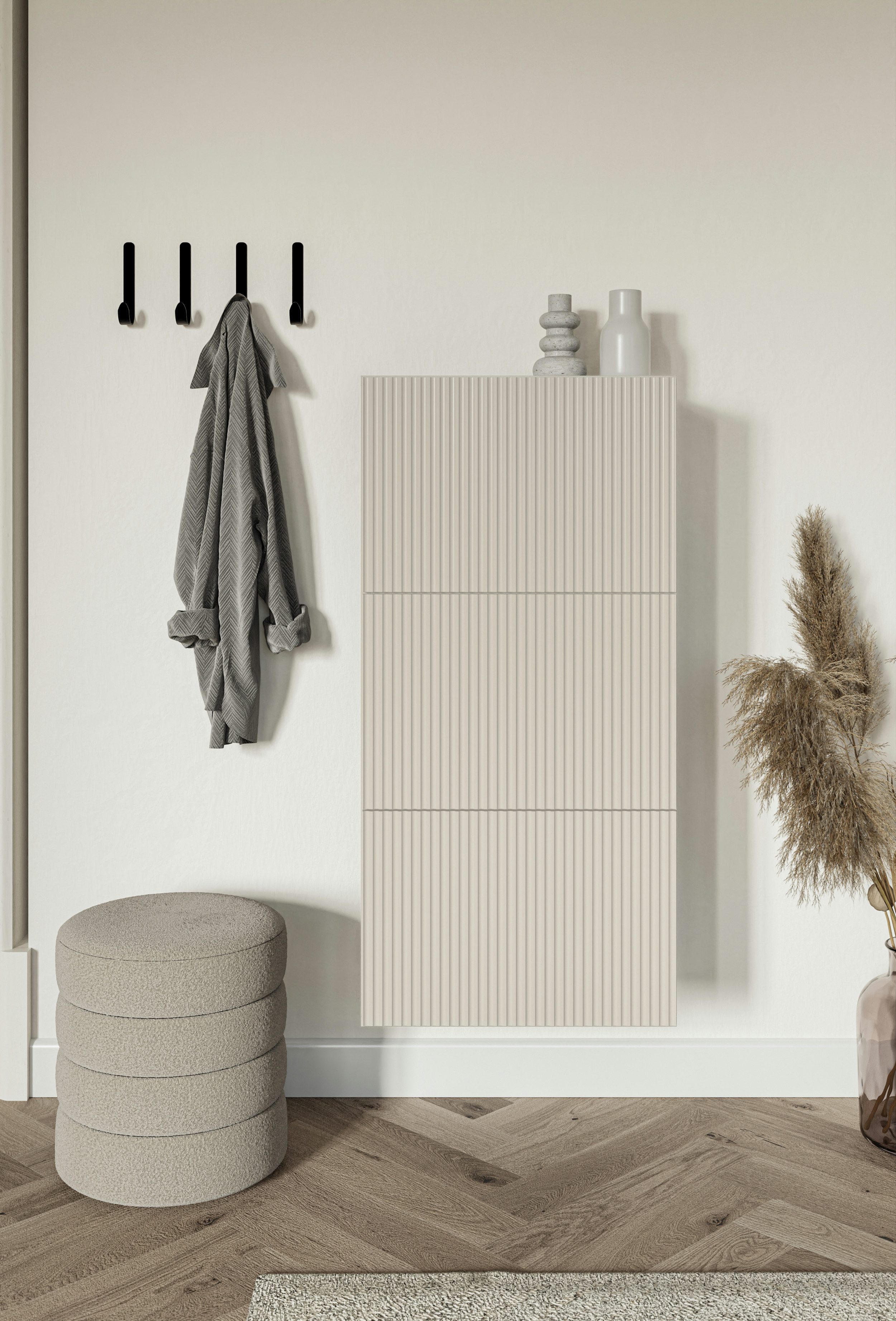 Selsey Hängeschuhschrank VELDIO Wand-Schuhkipper mit 3 Klappen, 50 cm breit günstig online kaufen