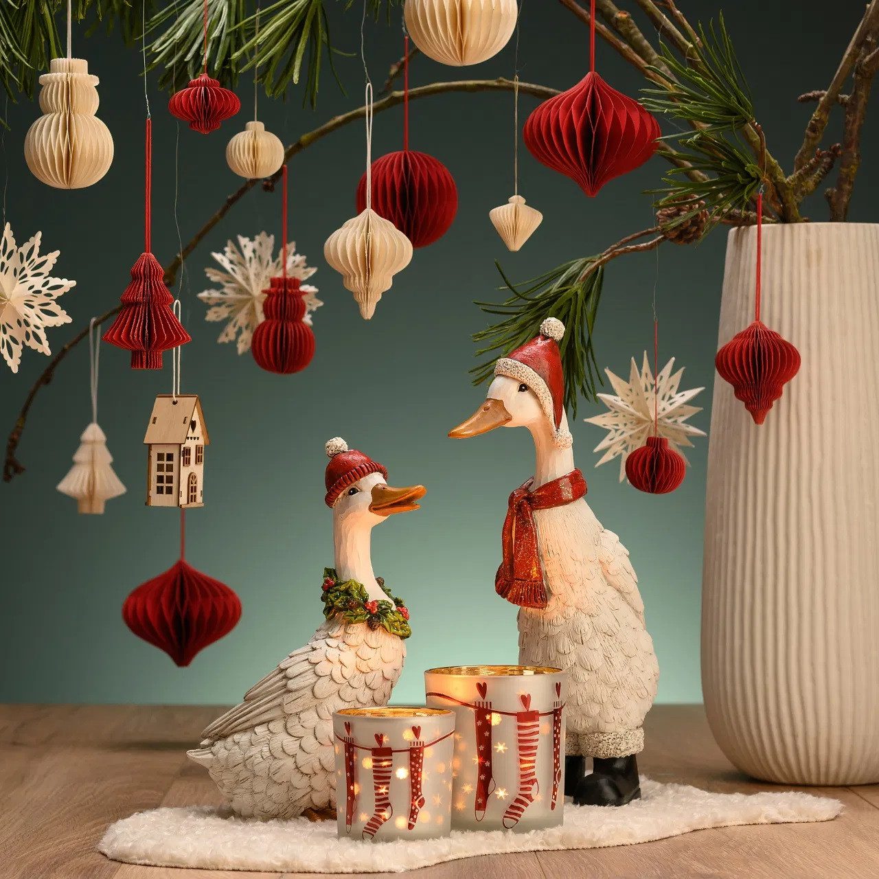 Interdesign24 Weihnachtsfigur Weihnachtsgans mit Mütze und günstig online kaufen
