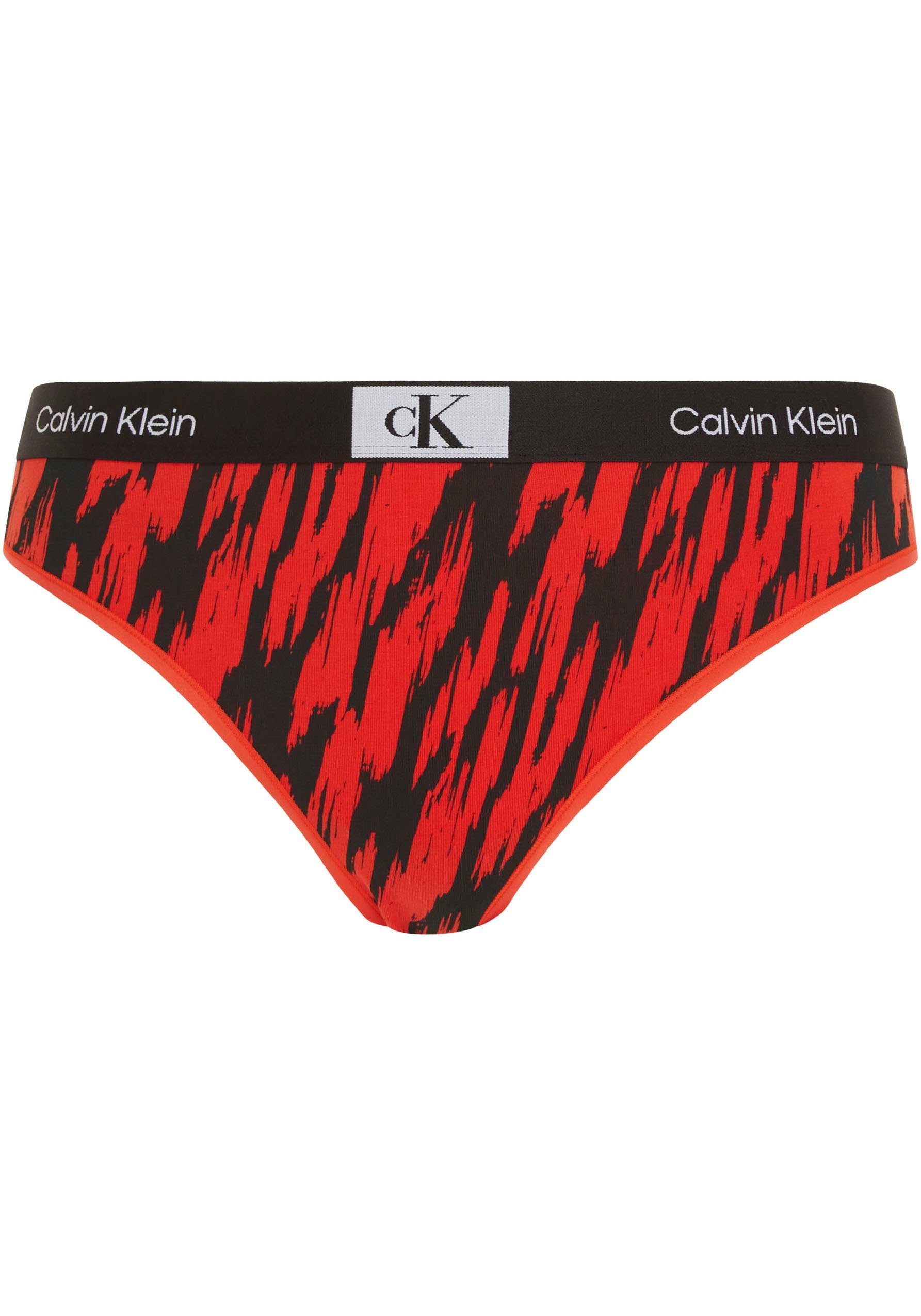 Calvin Klein THONG T-String mit MODERN Alloverprint Underwear BLUR-LEOPARD/HAZARD