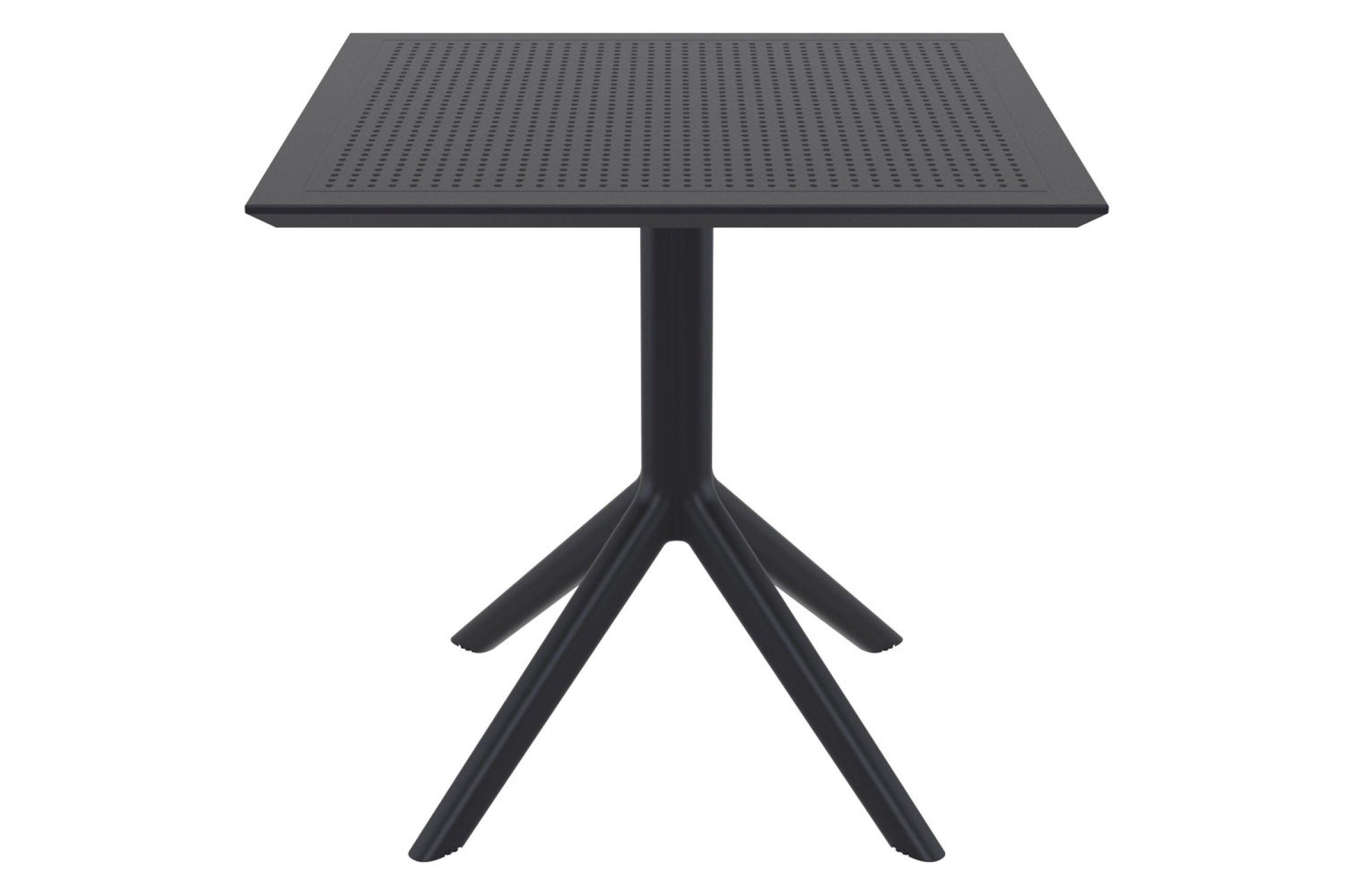 TPFGarden Gartentisch Sylt - Loungetisch für Garten, Balkon, Terrasse (Hochwertiger und stabiler Kunststofftisch aus Polypropylen, 1-St., Balkontisch, Terrassentisch, Sofatisch - Farbe: schwarz), Rostfrei und witterungsbeständig. - Maße (LxBxH): 80 x 80 x 74cm