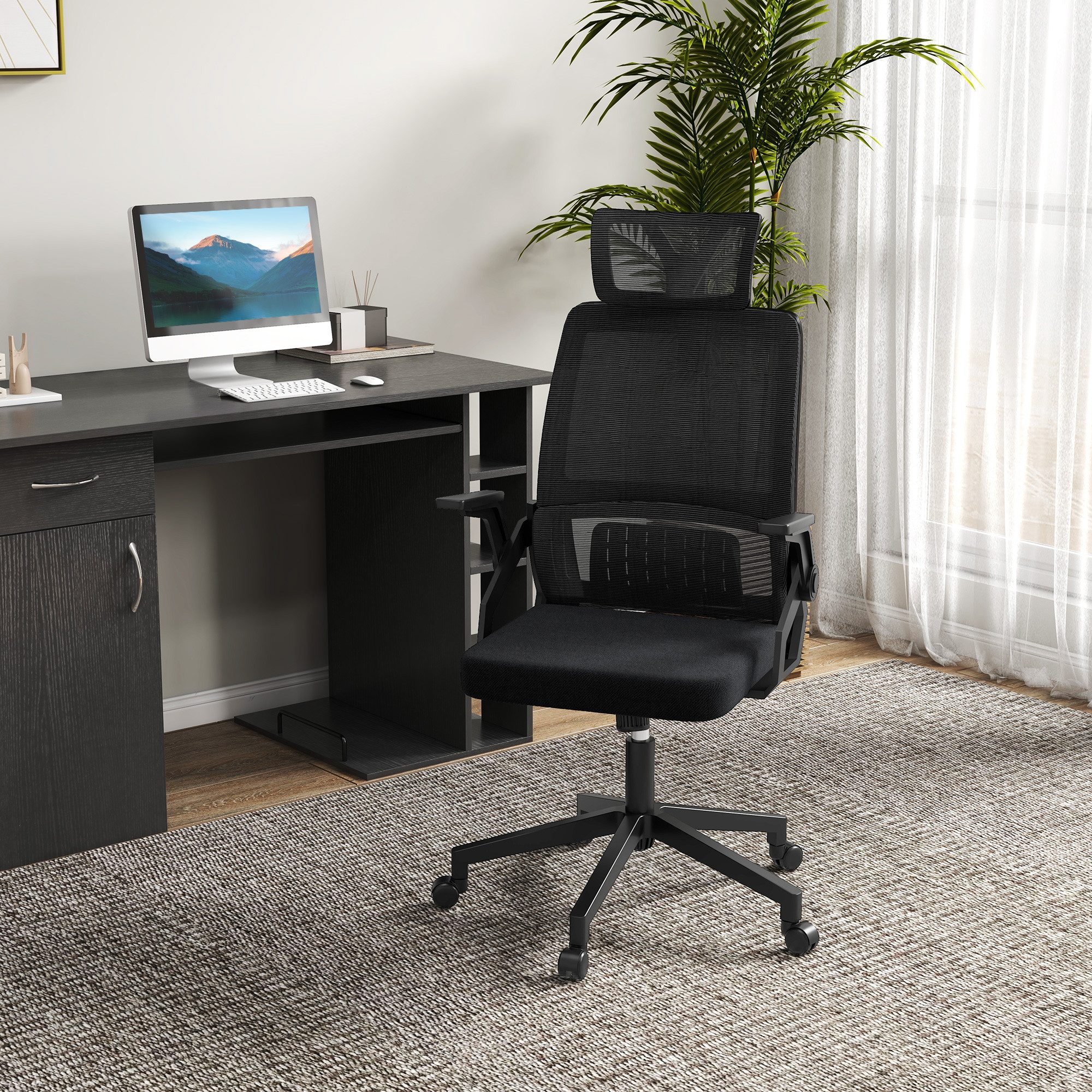 Vinsetto Bürostuhl Ergonomisch, Schreibtischstuhl mit Verstellbar günstig online kaufen