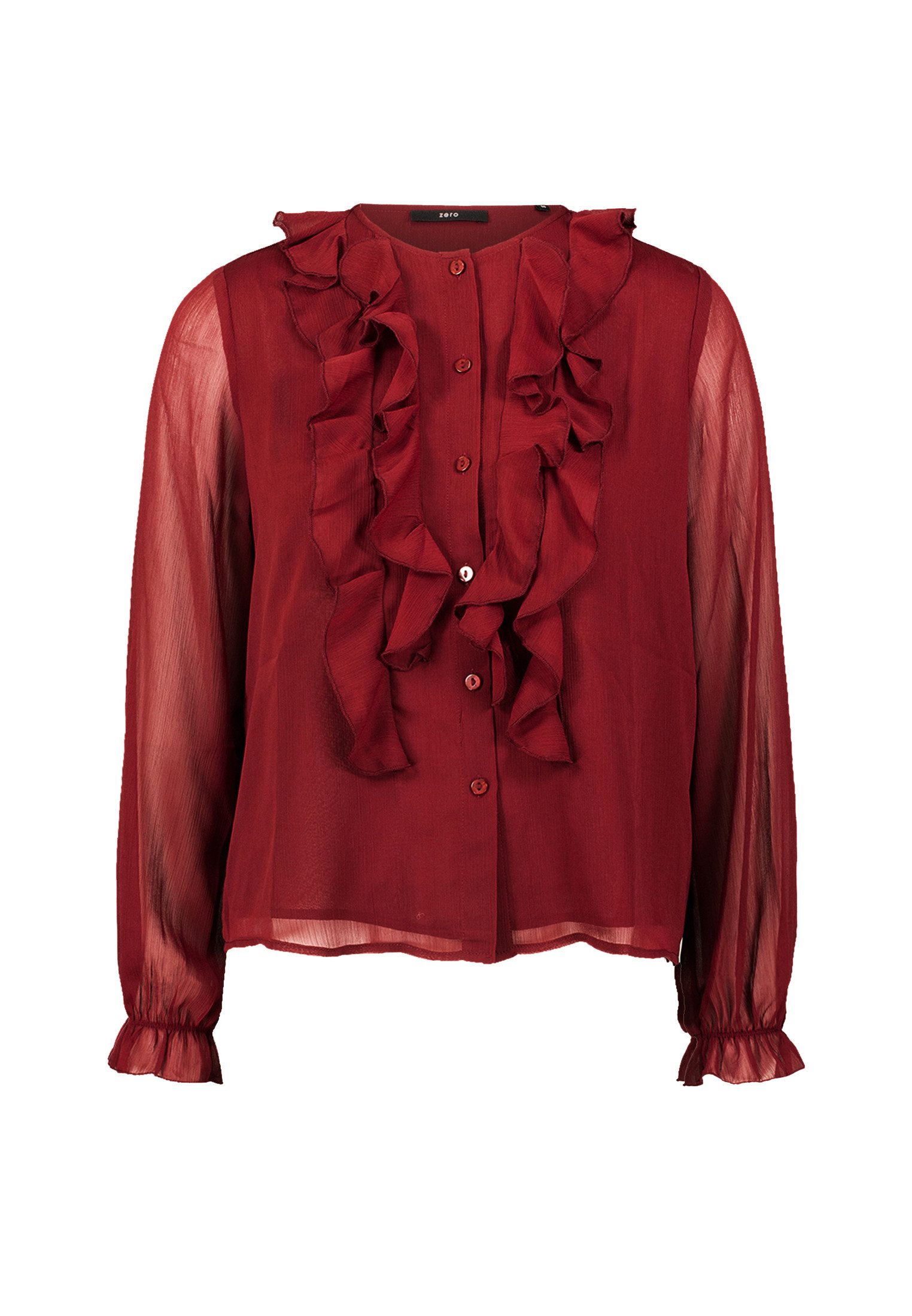 Zero Chiffonbluse Damen mit Volants günstig online kaufen