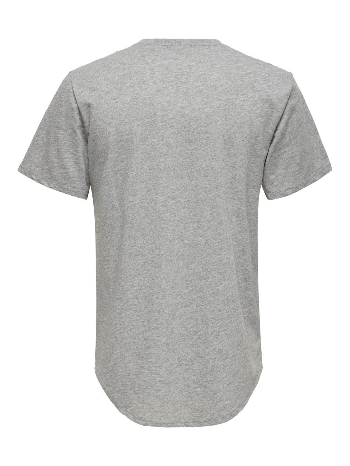 Rundhals T-Shirt Shirt Basic Stretch ONLY Kurzarm SONS ONSMATT & T-Shirt in Langes 3971 (1-tlg) Grau