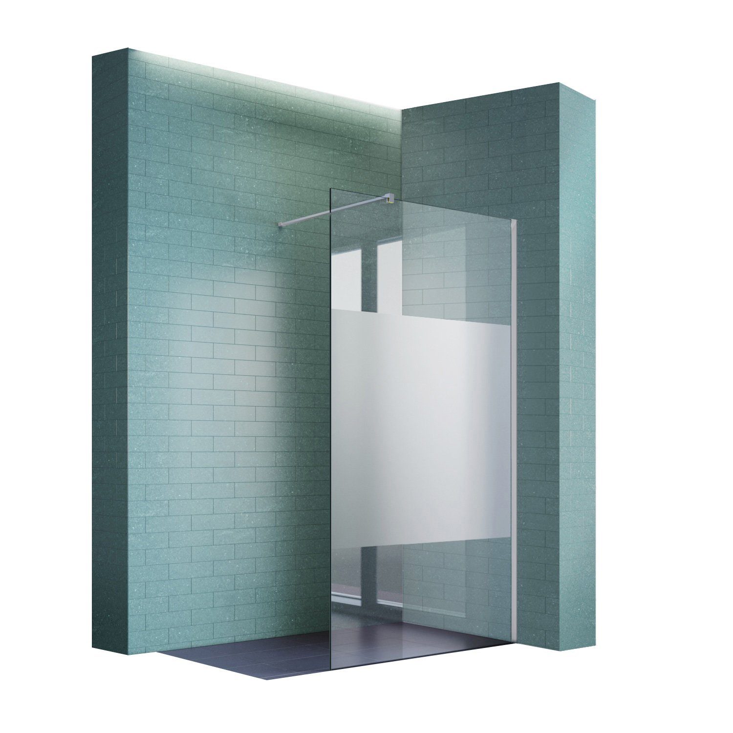 SONNI Walk-in-Dusche Walk in Duschwand Teilsatiniert günstig online kaufen