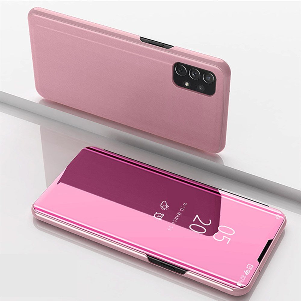 FITSU Handyhülle Handytasche für Samsung Galaxy Hülle Flipcase Spiegel Handyhülle, Hülle für A55, A35, A25, A15, A05s, A54, A53, A52, A51, A17, A37, A57