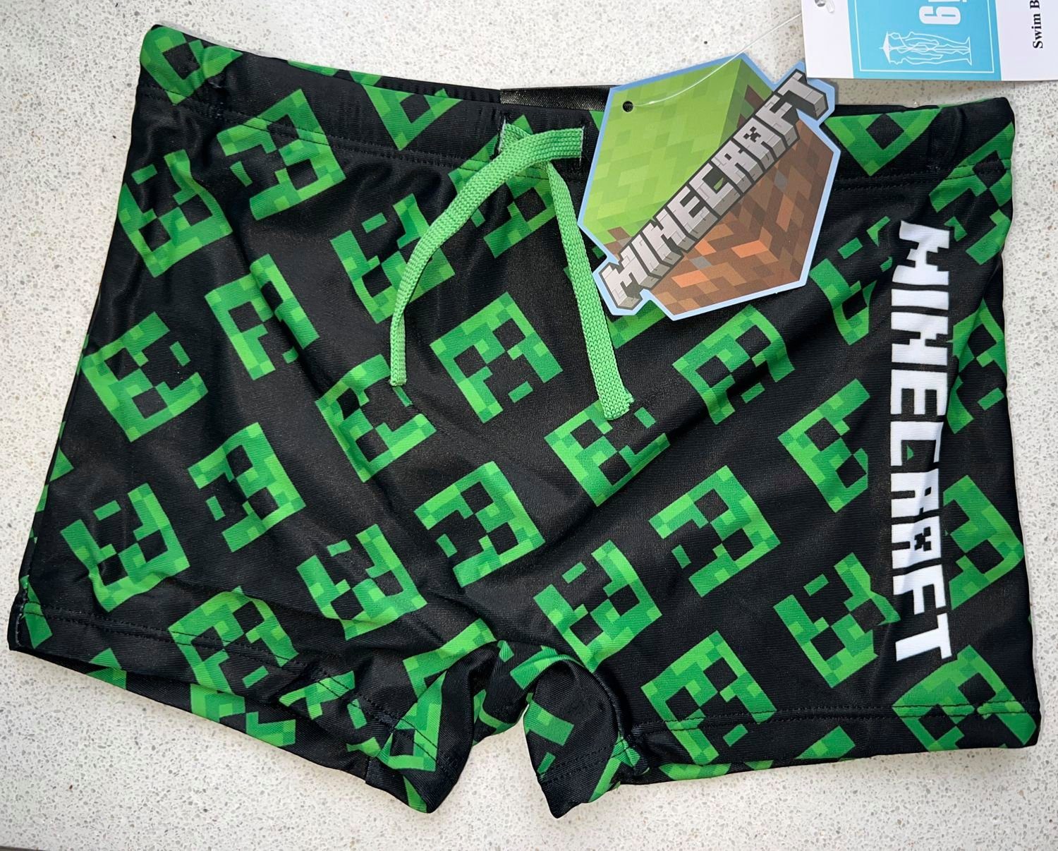 Minecraft Boxer-Badehose MINECRAFT Jungen Schwimm Boxer Badehose All Over Logo