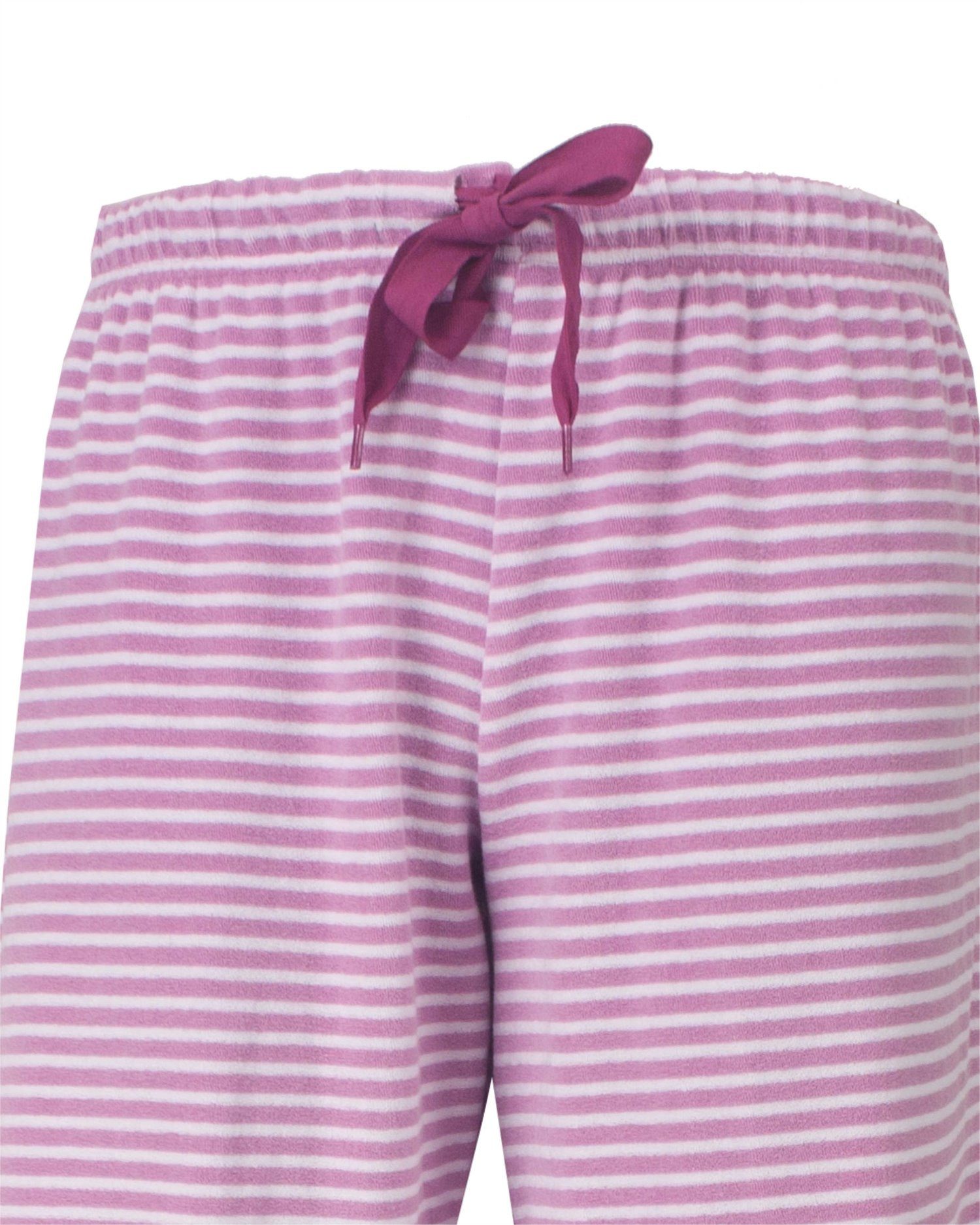 Tenderness Schlafanzug Damen Frottee Pyjama mit Bündchen (2 tlg) kuschelige Qualität – Bild 3 von 3