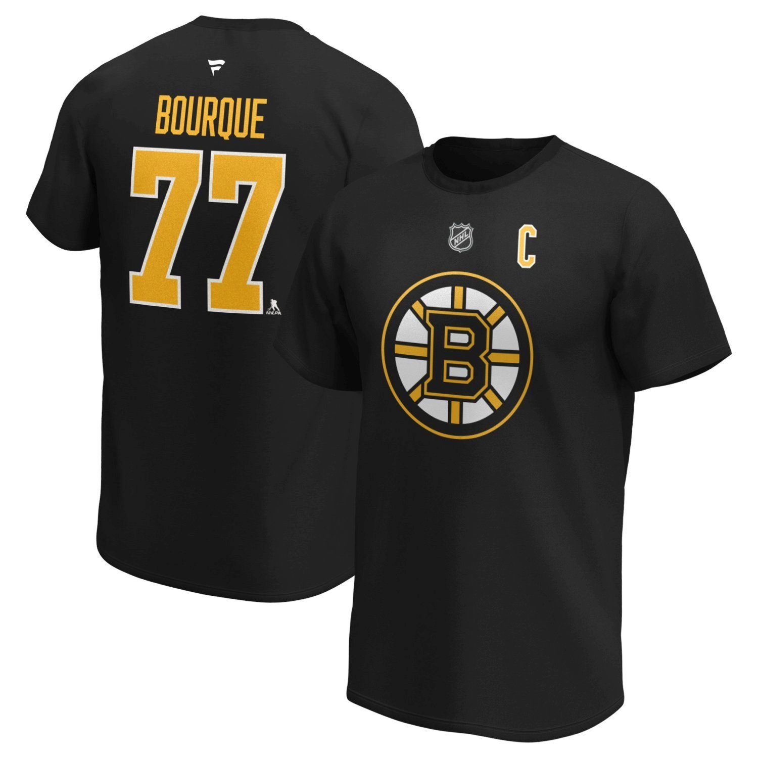 Herren Shirts Fanatics Print-Shirt Boston Bruins NHL #77 Ray Bourque