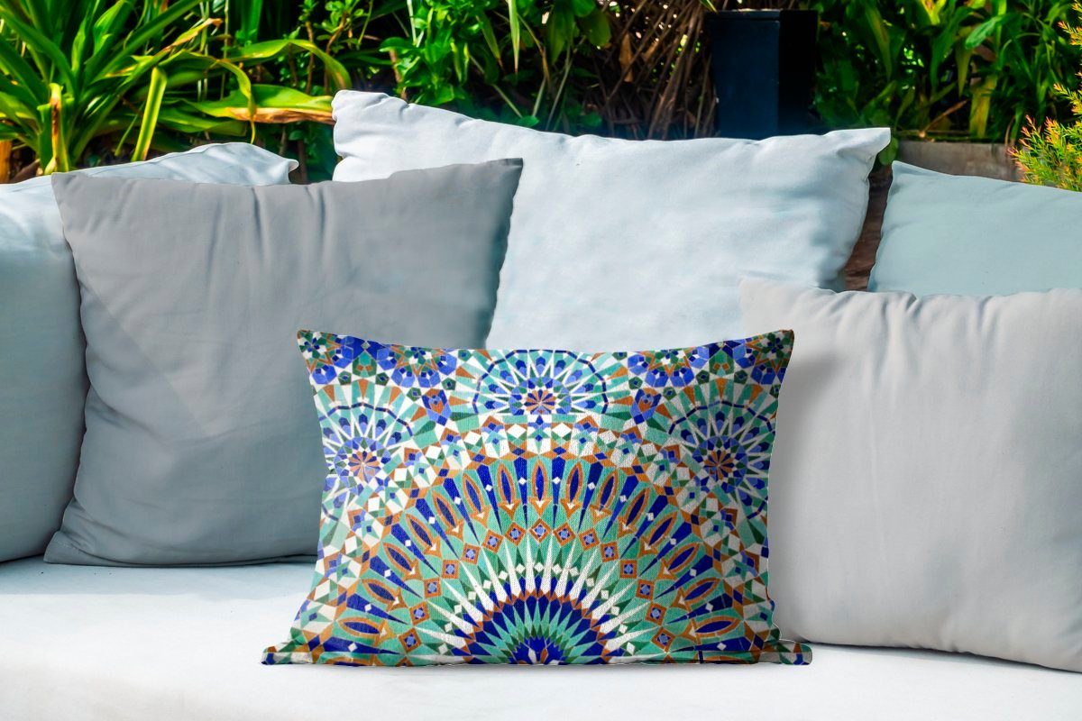 MuchoWow Dekokissen Eine marokkanische Polyester, Mosaikwand Kissenhülle Dekokissenbezug, verschiedenen Formen, mit Outdoor-Dekorationskissen