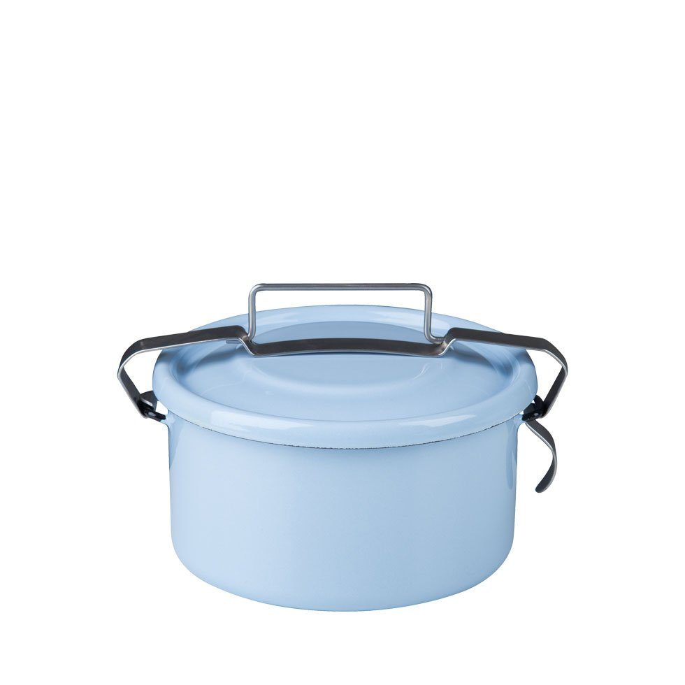 Riess Vorratsdose Classic Pastell, Emaille, Dichtungsdose 14 cm / 0,75 L blau - Emaille