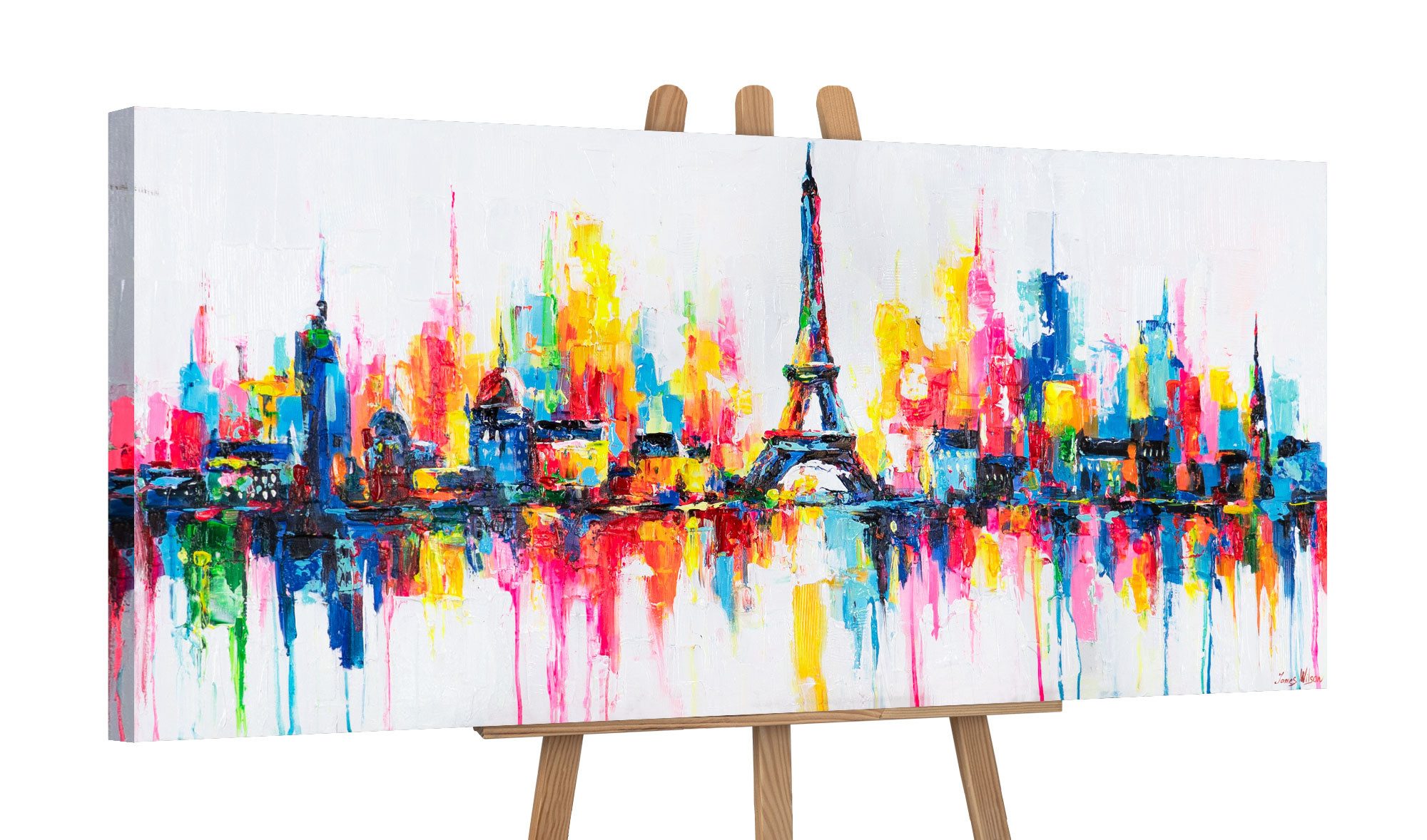 YS-Art Gemälde Wandbild, Schöne Stadt, Wolkenkratzer, günstig online kaufen