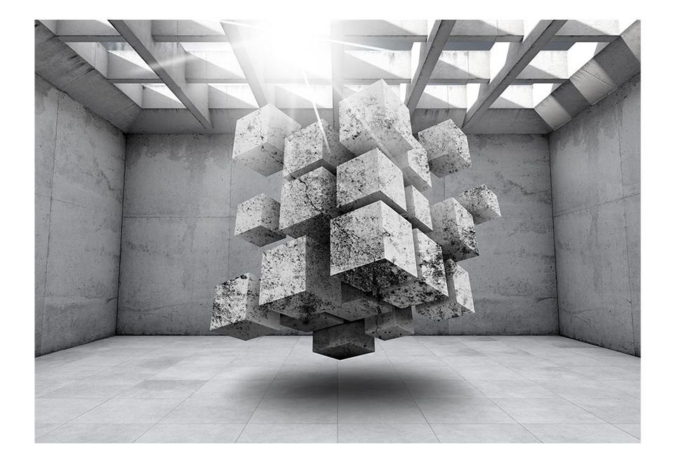 Vliestapete Design KUNSTLOFT Concrete Prison Tapete 1x0.7 m, lichtbeständige halb-matt,