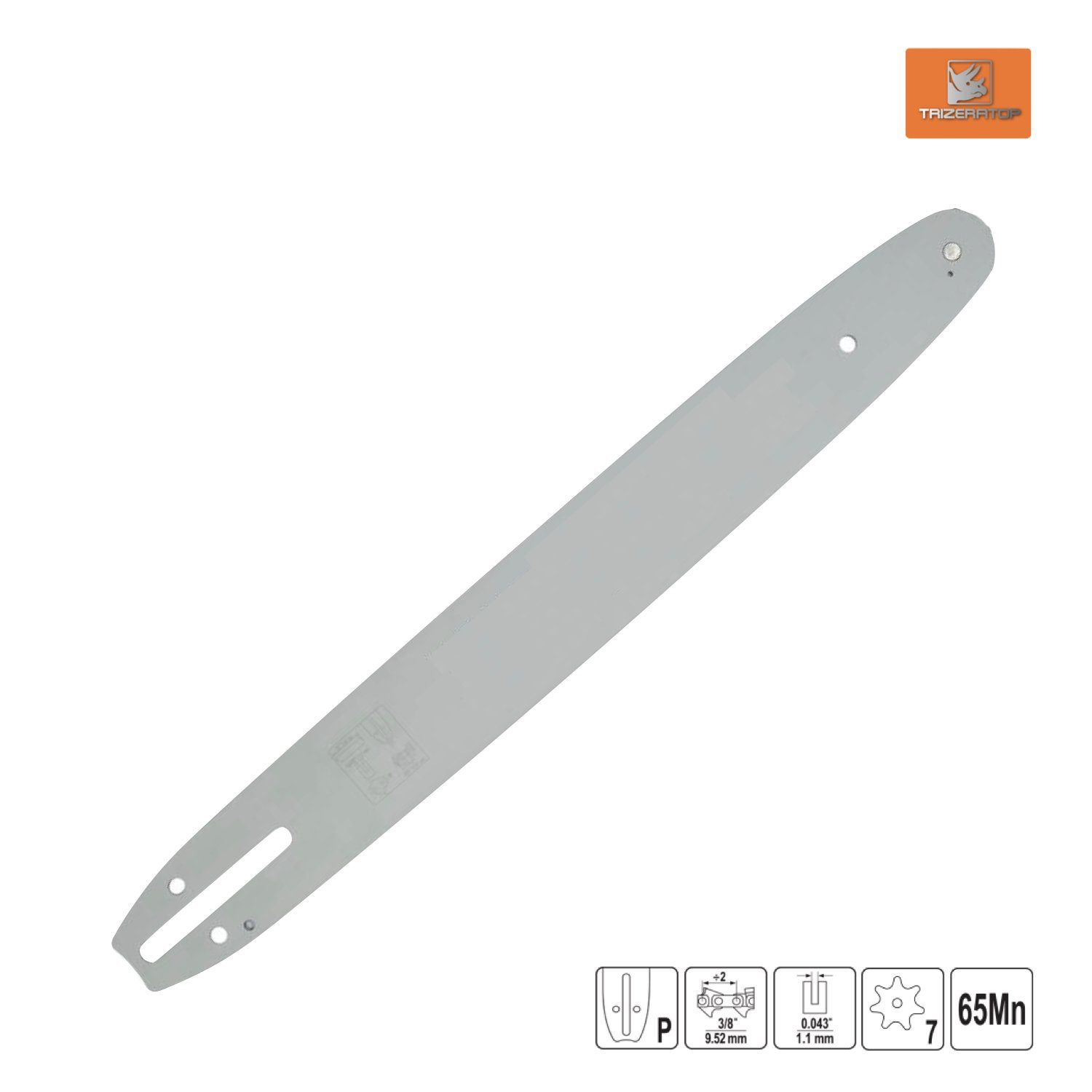 TRIZERATOP Führungsschiene Führungsschiene Länge 20 cm - 3/8" x 1,1mm Zähne 7, 1,1 mm, (Führungsschiene Länge 20 cm - 3/8" x 1,1mm Zähne 7, 1-St., Führungsschiene Länge 20 cm - 3/8" x 1,1mm Zähne 7)