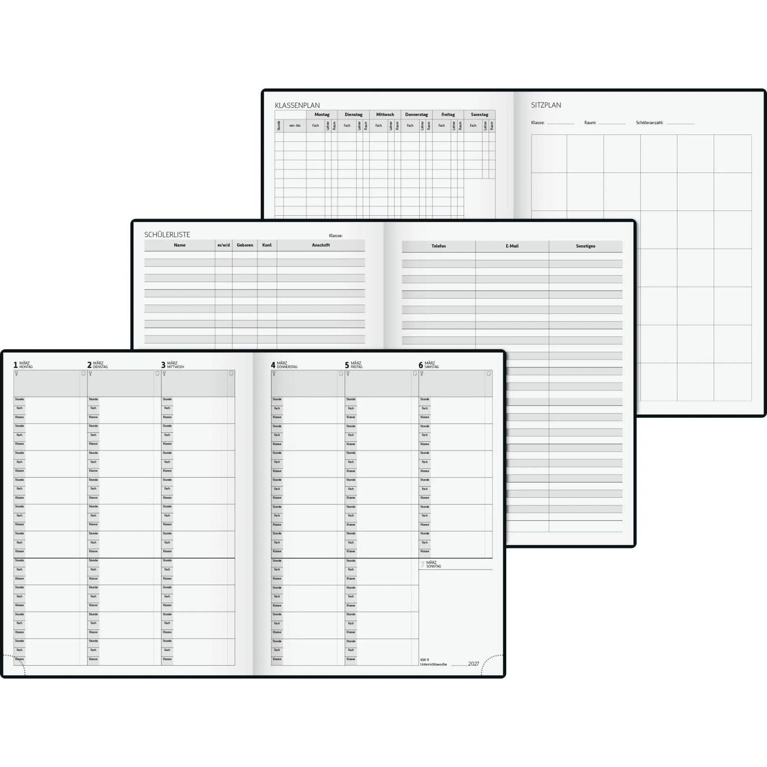 Baier & Schneider Lehrerkalender Termin- & Unterrichtsplaner 2026/2027 "Bloom", A4, Papier