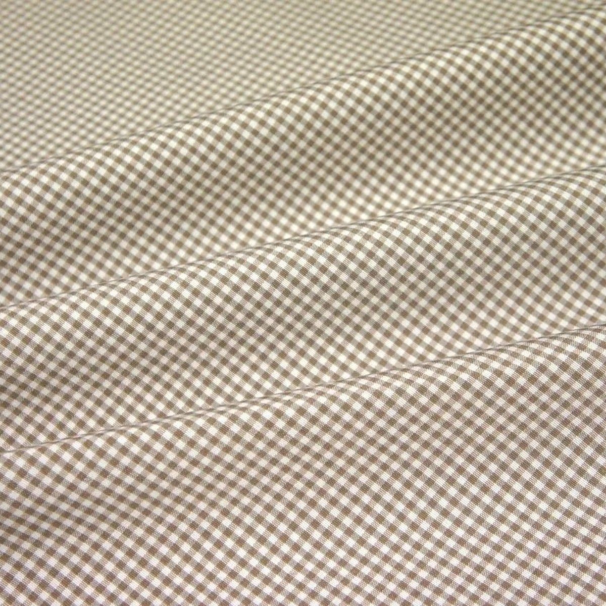 Thumbnail - Stofferia Stoff Dekostoff Rips Vichy Karo Tijuana Beige, Breite 280 cm, Meterware