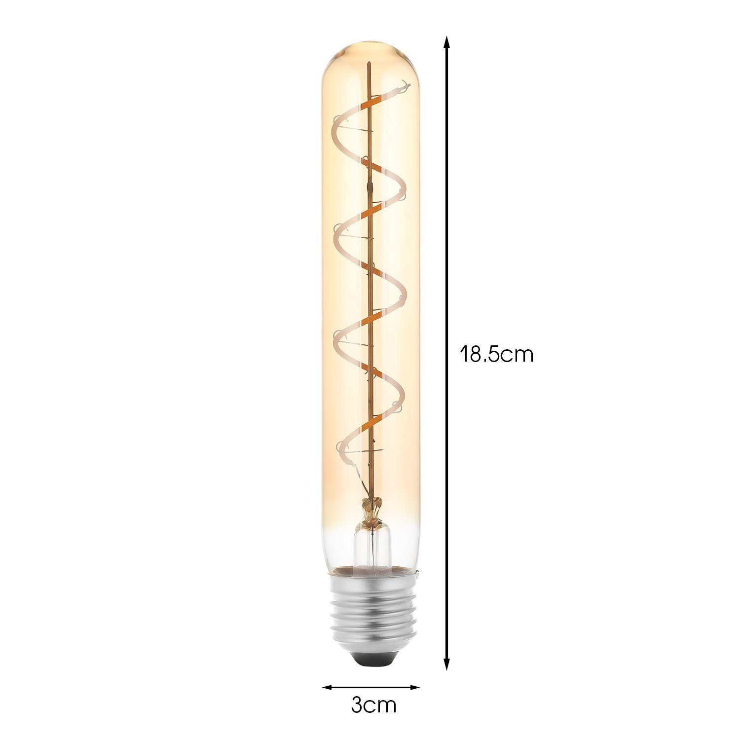 Filament Warmweiß Edison Leuchtmittel iscooter LED Vintage Retro Flutlichtstrahler Warmweiss, Glühbirne E27