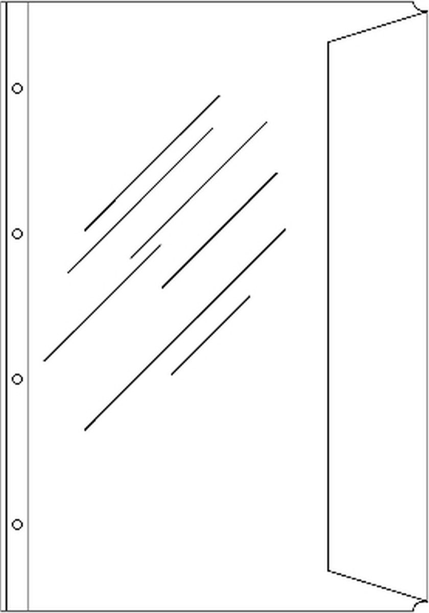 PAGNA Prospekthülle Dokumentenhüllle A4 215x305mm mit Klappe seitlich 5 Stück