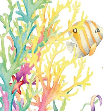 MyMaxxi Dekorationsfolie Türtapete Unterwasser Welt mit Algen und Fischen