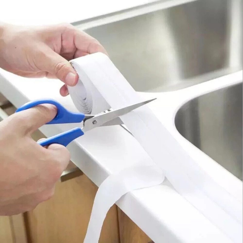 Blusmart Dichtungsband Dichtungsband für Küche und Bad, (Selbstklebend Abdichtungsband Wasserdicht, 0,38m*3,2m), Für Küche und Bad zum Abdichten von Wannen, Was – Bild 5 von 5