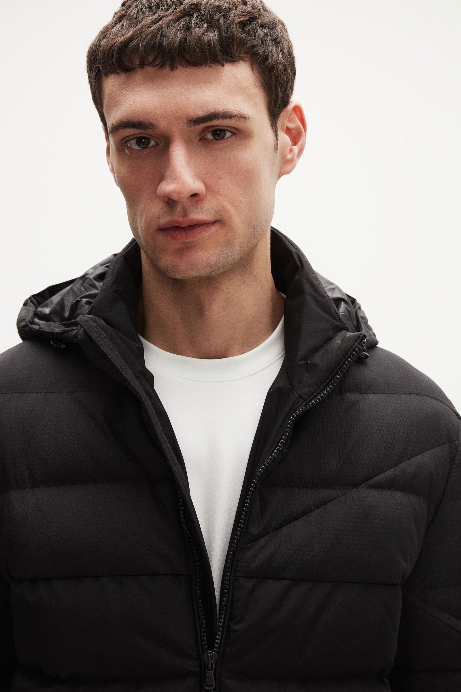 D'S DAMAT Wintermantel DS Damat Schwarze Slim Fit Jacke