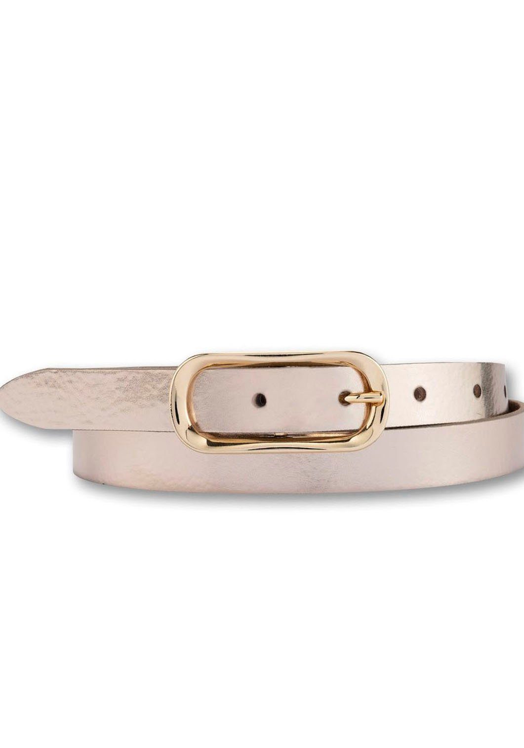 BERND GÖTZ Ledergürtel mit ovaler Goldschließe günstig online kaufen