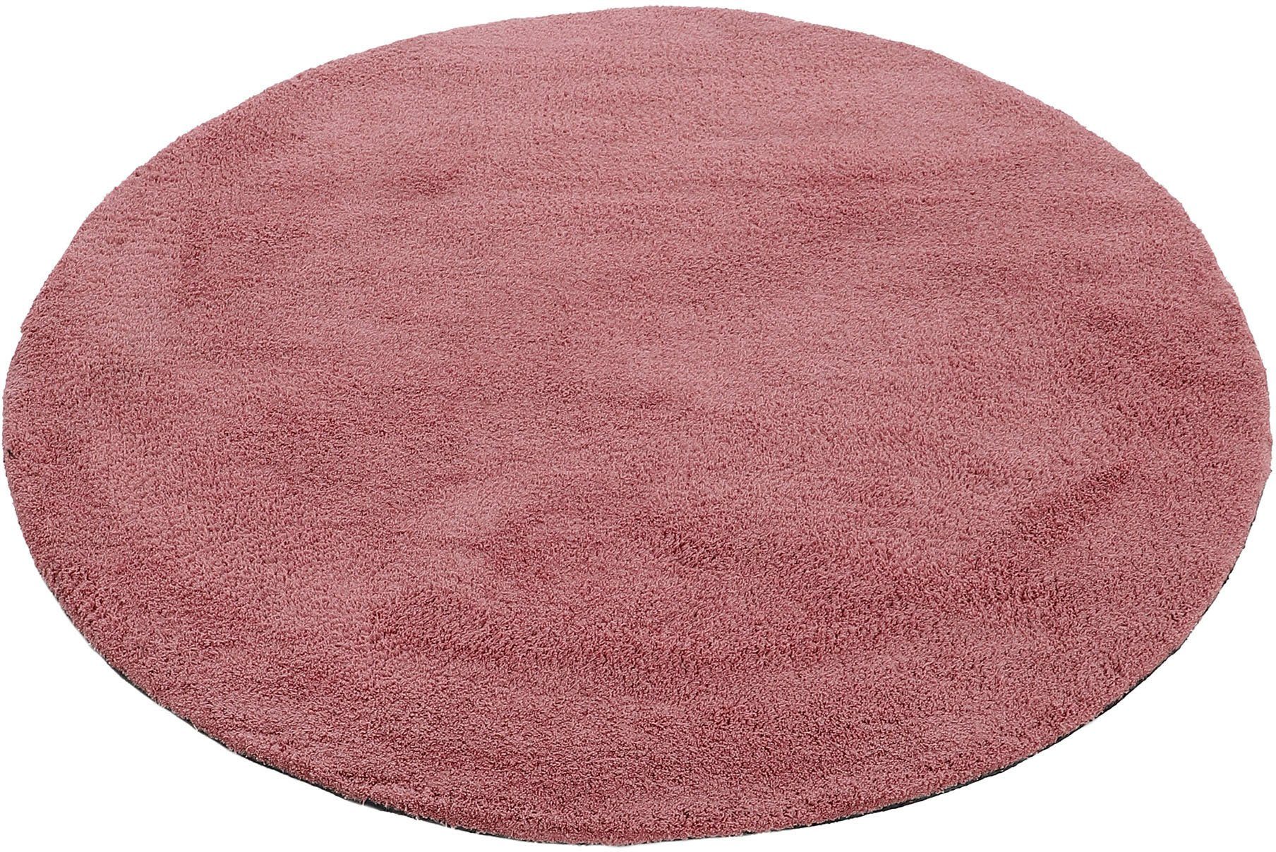 carpetfine Teppich "Silky" rund 20 mm Höhe Shaggy, Langflor, uni, besonders günstig online kaufen