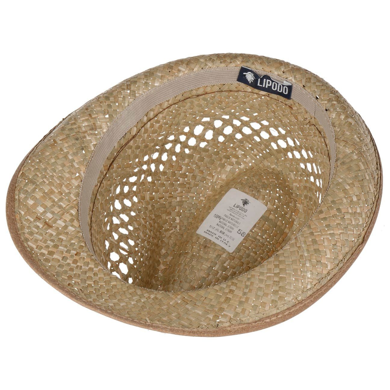 Lipodo Sonnenhut (1-St) Sommerhut mit Ripsband, Made in Italy