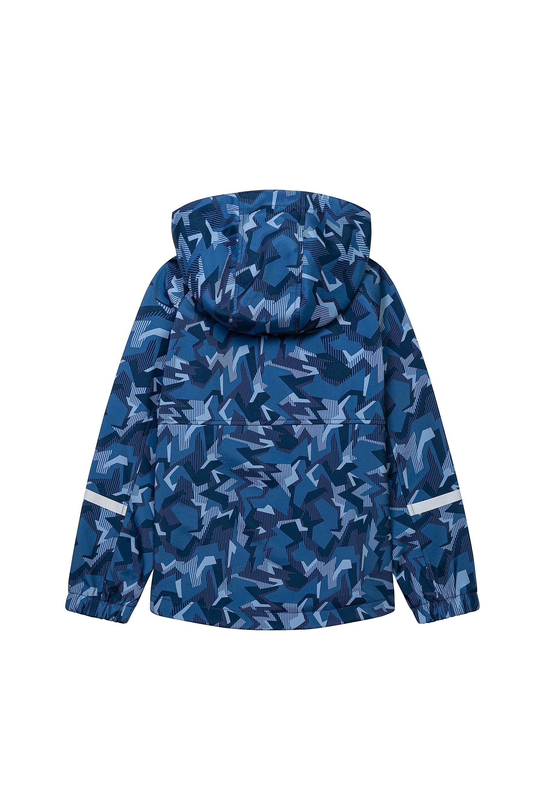 MINOTI Softshelljacke Softshell-Jacke mit Kapuze Blau (1y-14y)