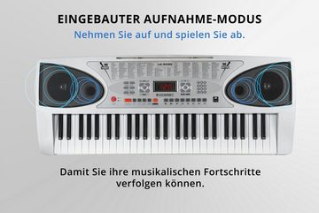 McGrey Home Keyboard LK-5430 - 54 Leuchttasten Einsteigerkeyboard, (inkl. Mikrofon), 100 Sounds & Rhythmen, umfangreiche Lernfunktion