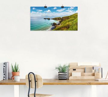 Artland Wandbild Küstenweg in Carrick-a-Rede, Gewässer (1 St), als Leinwandbild, Poster in verschied. Größen