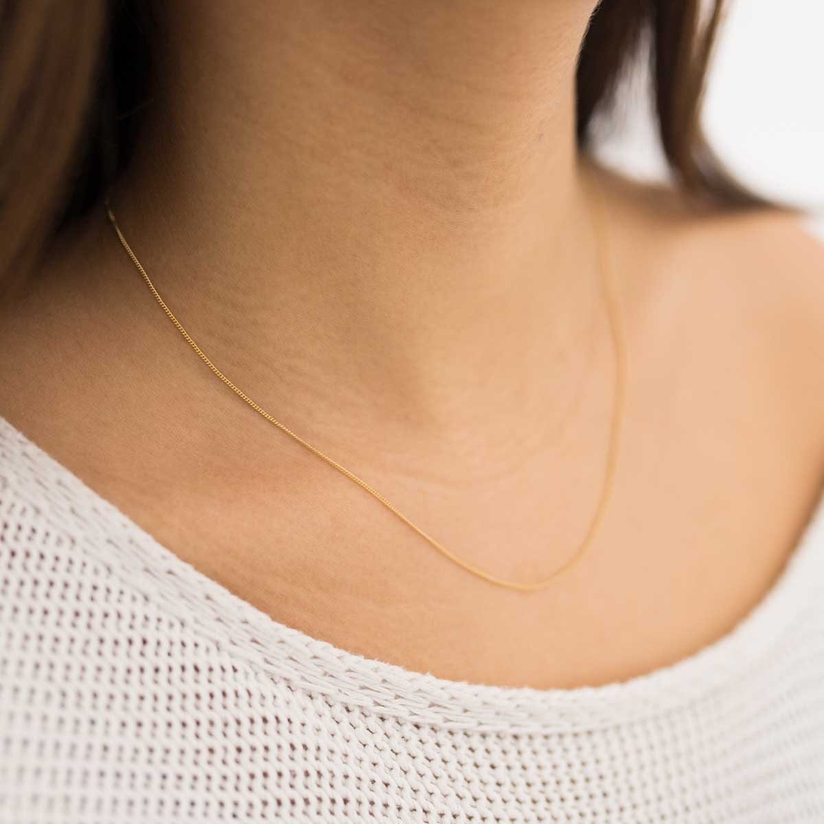 Materia Kette ohne Anhänger Panzerkette vergoldet 1mm fein 40-80cm K69, aus günstig online kaufen