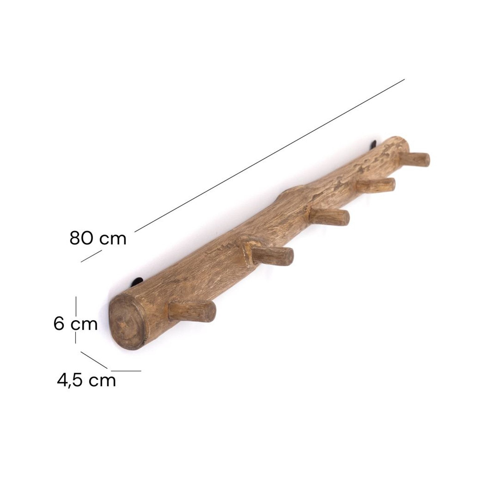 DESIGN DELIGHTS Wandgarderobe WANDGARDEROBE "LYRA", vintage Massivholz, rus günstig online kaufen