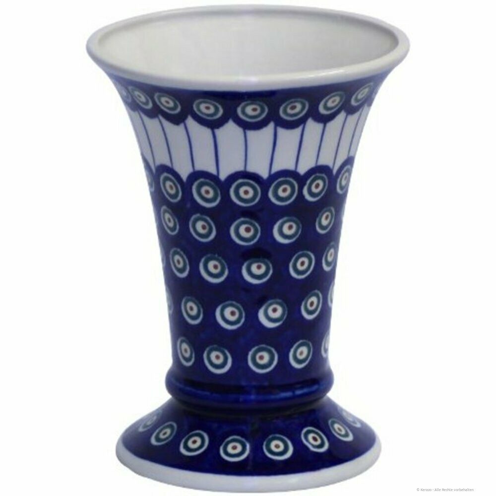 Bunzlauer Keramik Tischvase Bunzlauer Keramik 800ml Vase "Valentina" 19,5cm – Blumenvase, Dekor 8