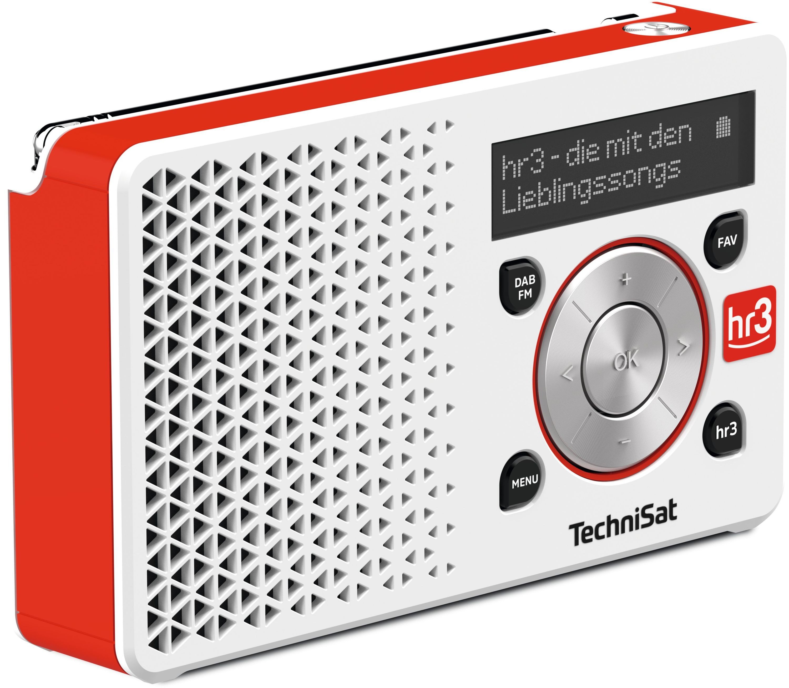 TechniSat DIGITRADIO 1 hr3 Edition Digitalradio (DAB) (Digitalradio (DAB), FM-Tuner mit RDS, 1 W, hr3-Direktwahltaste, bis zu 10 Stunden Akkulaufzeit, OLED-Display)