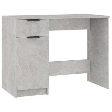 furnicato Schreibtisch Betongrau 100x50x75 cm Holzwerkstoff