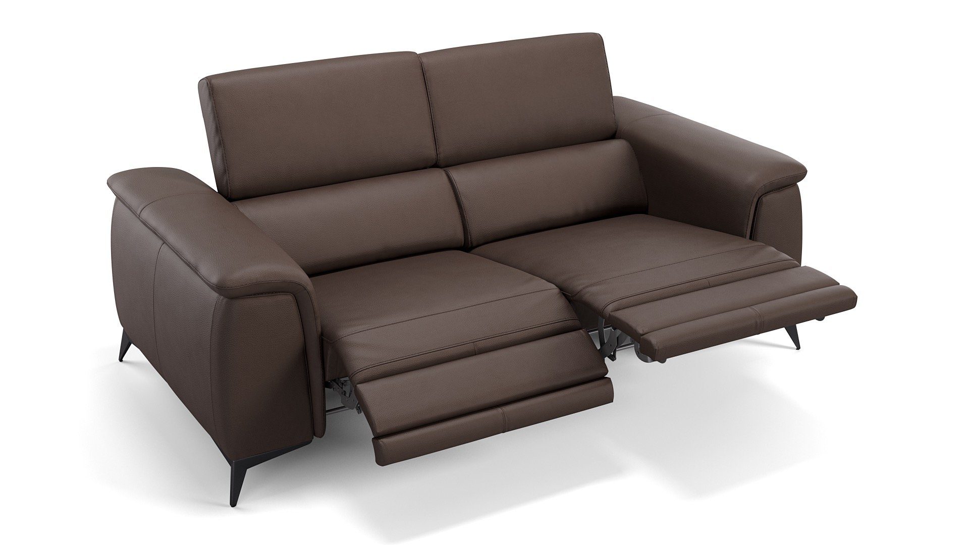 Sofanella 2-Sitzer Leder LIVORNO, Relaxsofa, Designsofa, Designer Couch, Italienisches Sofa, 2er Sofa