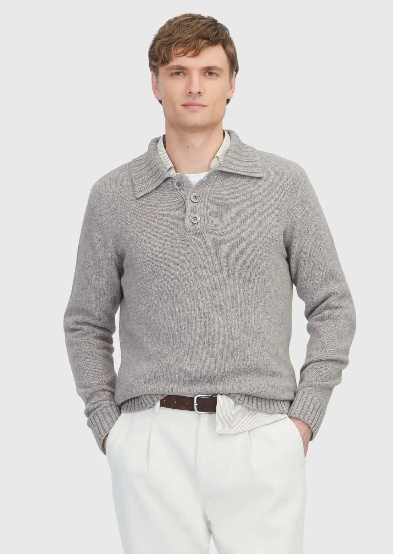 RAMSEY Longpullover Mink Strickwaren Sweatshirt