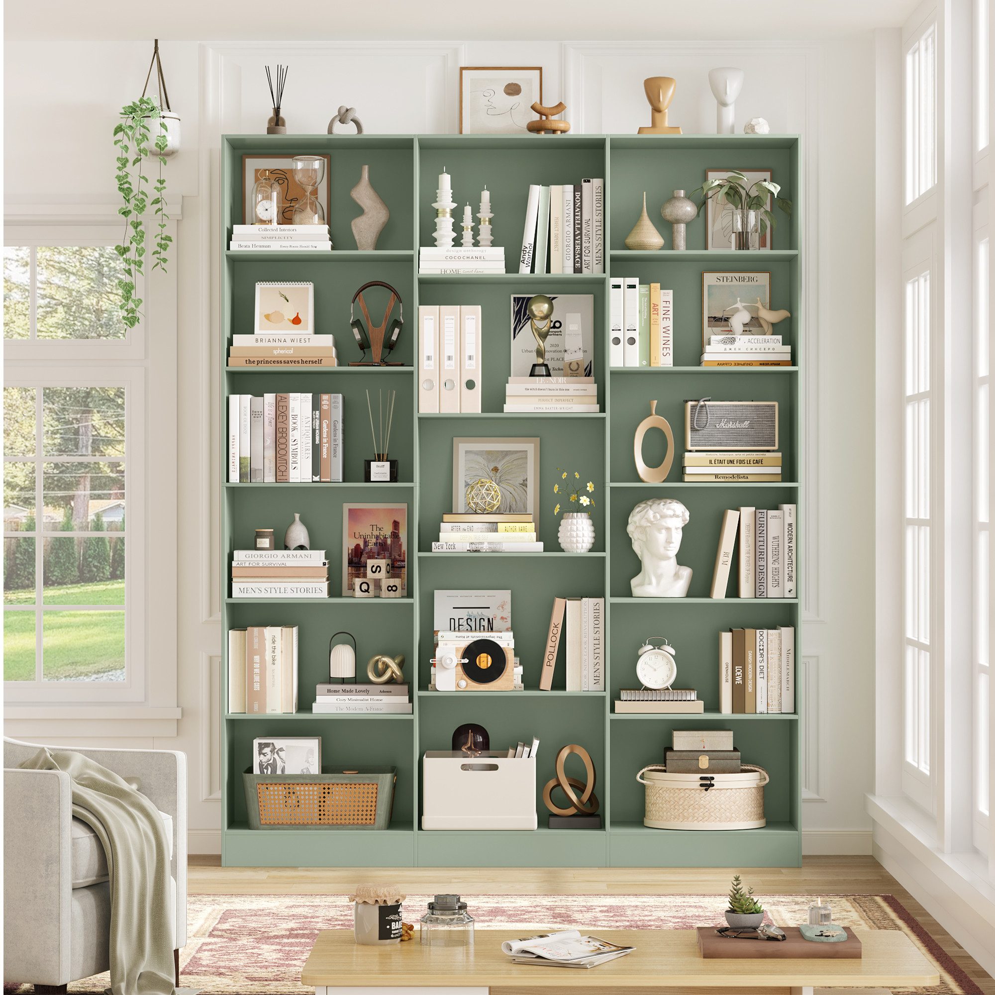 Homfa Bücherregal 188cm Standregal Büroregal Bücherschrank, mit 17 Fächern, 149x23,5x188cm