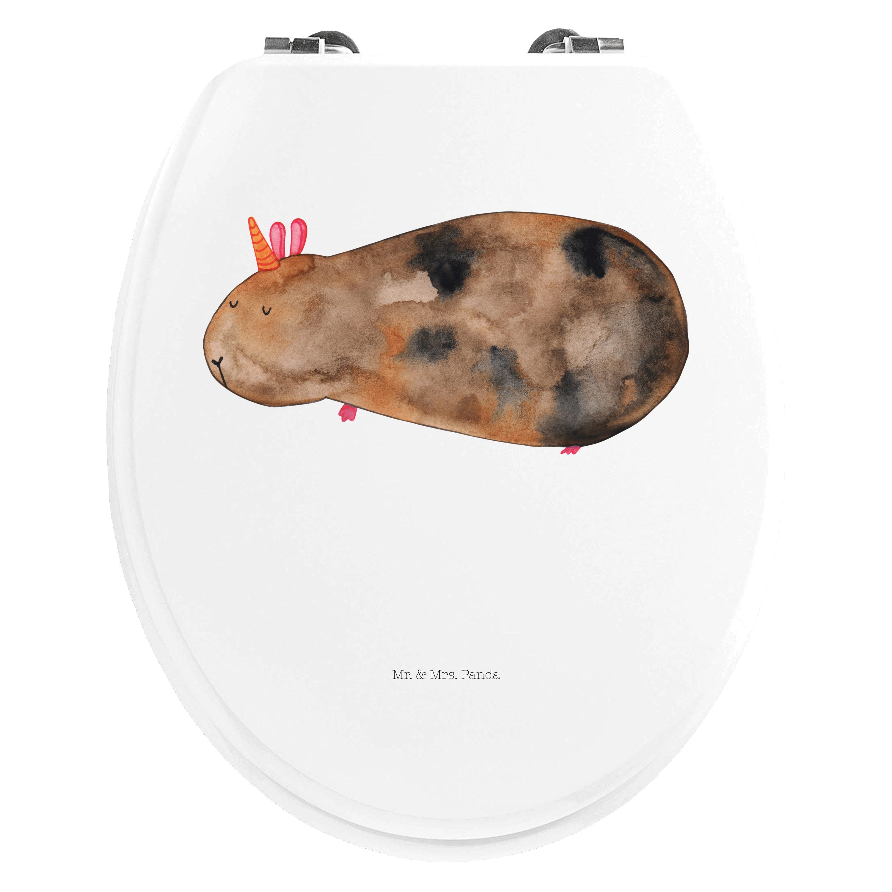 WC-Sitz Einhorn Meerschweinchen - Weiß - Geschenk, Toilette, Klobrille, Unico