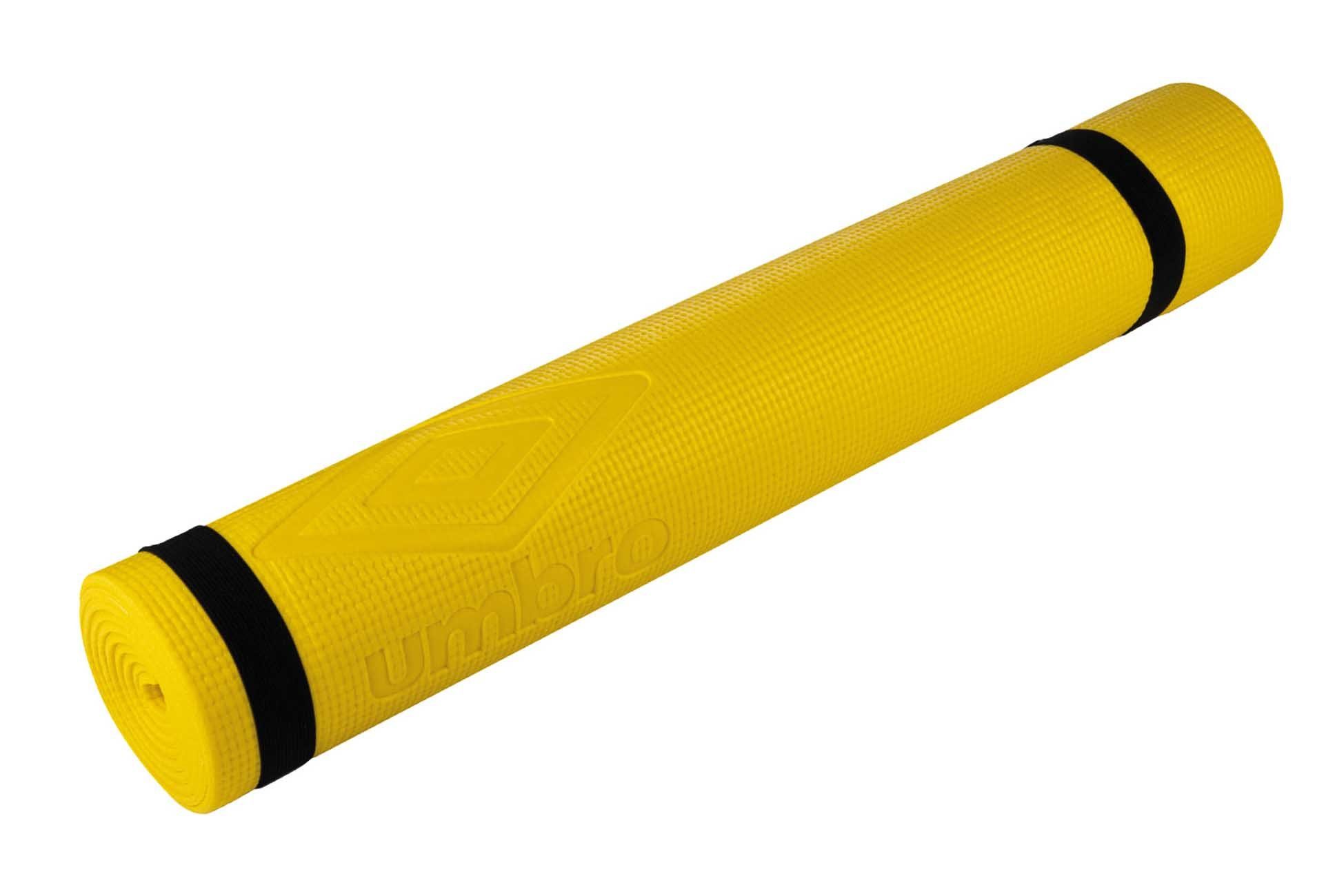 Umbro Yogamatte Fitnessmatte (Sportmatte aufrollbar mit abnehmbarem Tragegurt), Yogamatte gelb