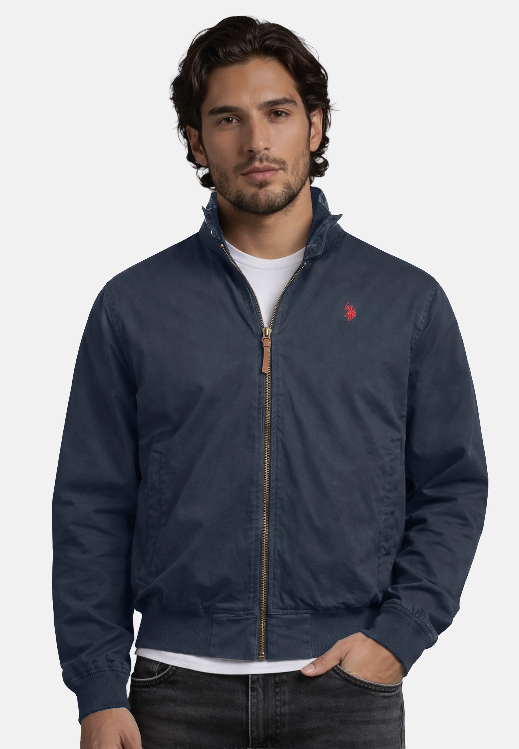 U.S. Polo Assn. Bomberjacke USWyyatt – Herren Übergangsjacke aus Baumwolle – Leichte Freizeitjacke Leichte Herrenjacke mit Reißverschluss und Taschen