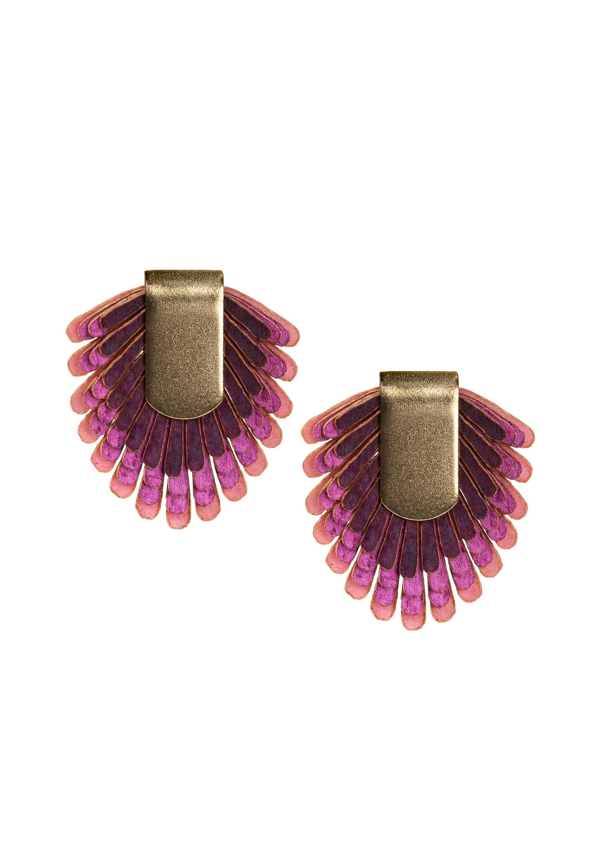 GRETCHEN Paar Ohrstecker Pam Pem Earring Stud, aus buntem Pergament