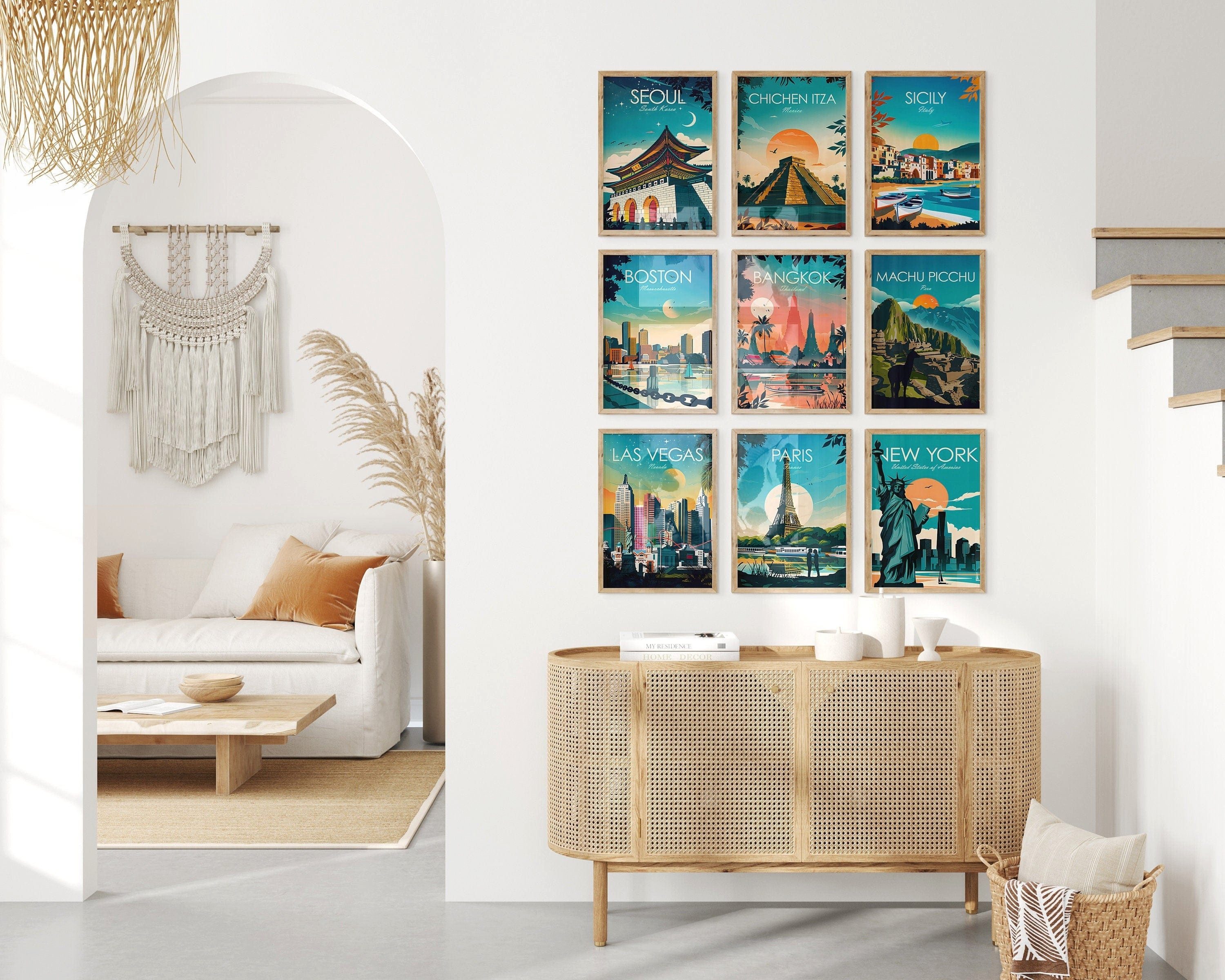 JUSTGOODMOOD Poster Städte Reise Seoul Sizilien Bangkok Las Vegas Paris New York Bilder Wo, PARIS (1 St)