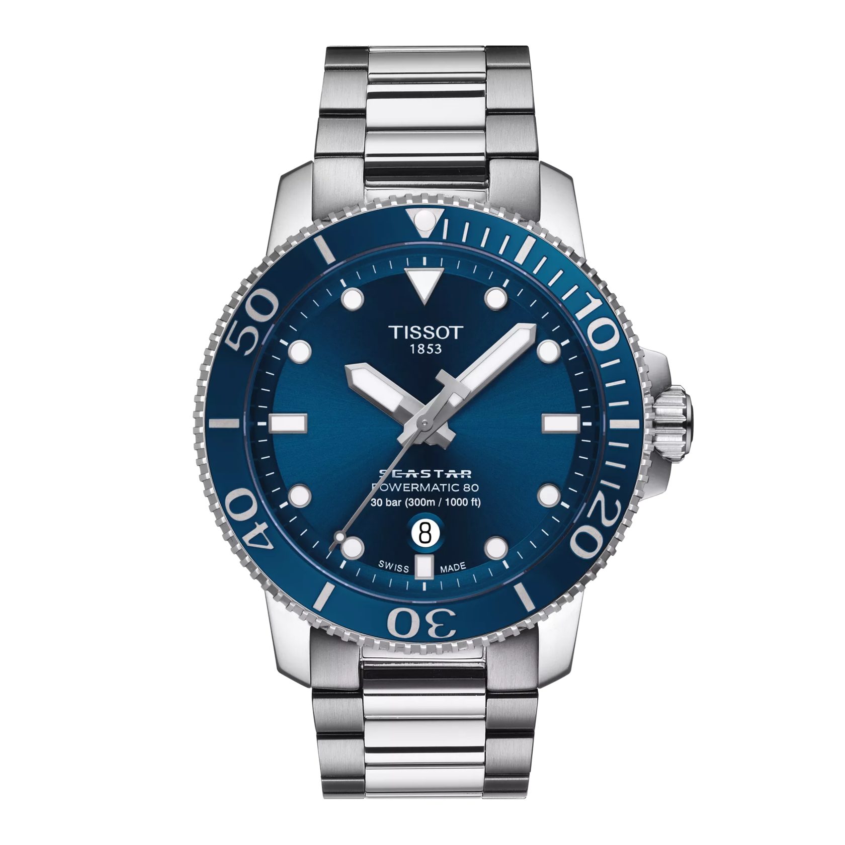 Schweizer Uhr Taucheruhr Herrenuhr Tissot Seastar 1000 Powermatic 80