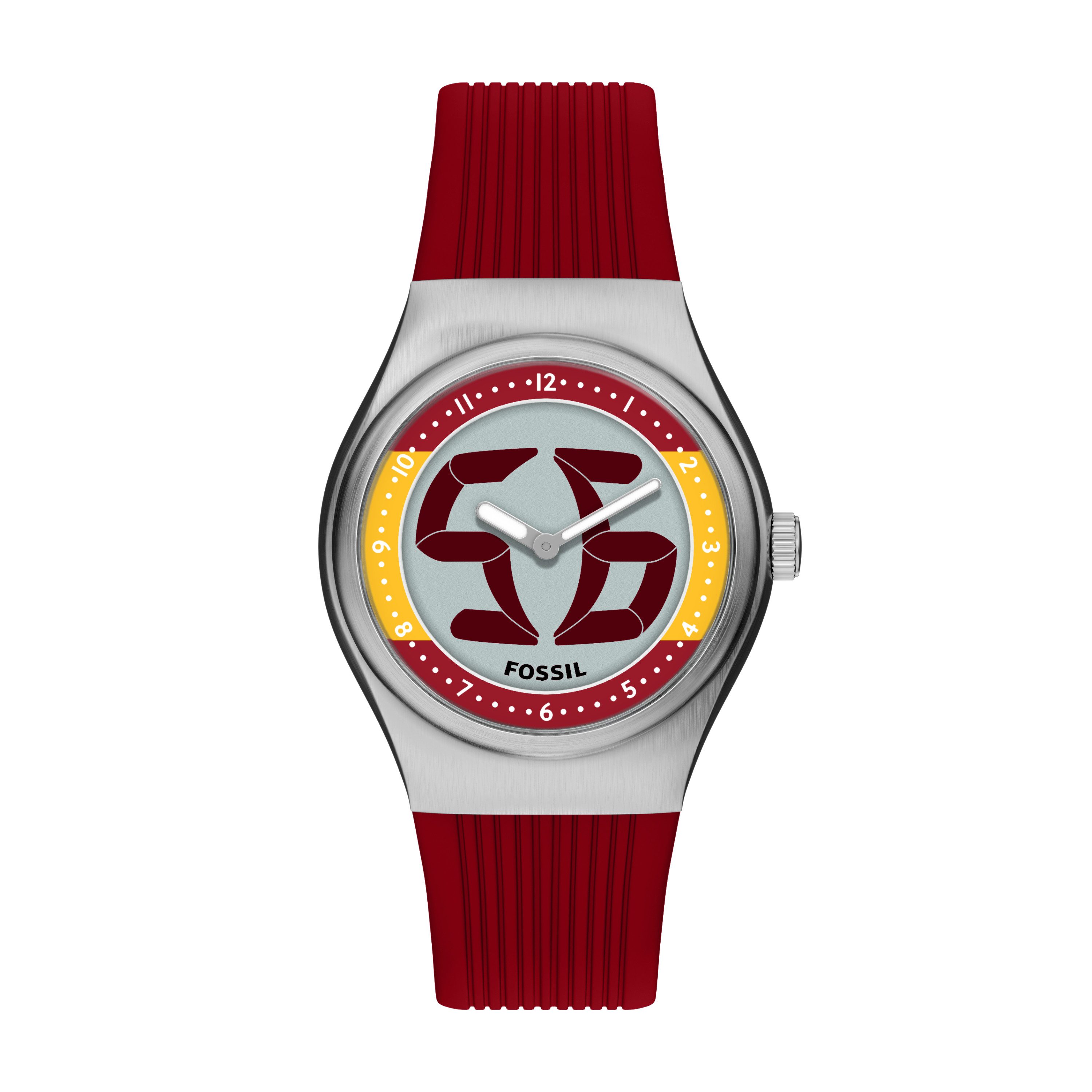 Fossil Quarzuhr World Flags Big Tic Spain - LE1242, Armbanduhr, Herrenuhr, Silikonarmband, analog, digital